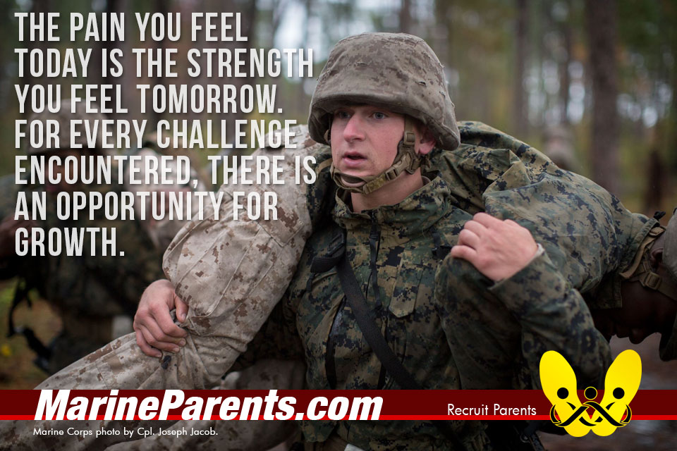 RecruitParents.com USMC Pain today Strength tomorrow