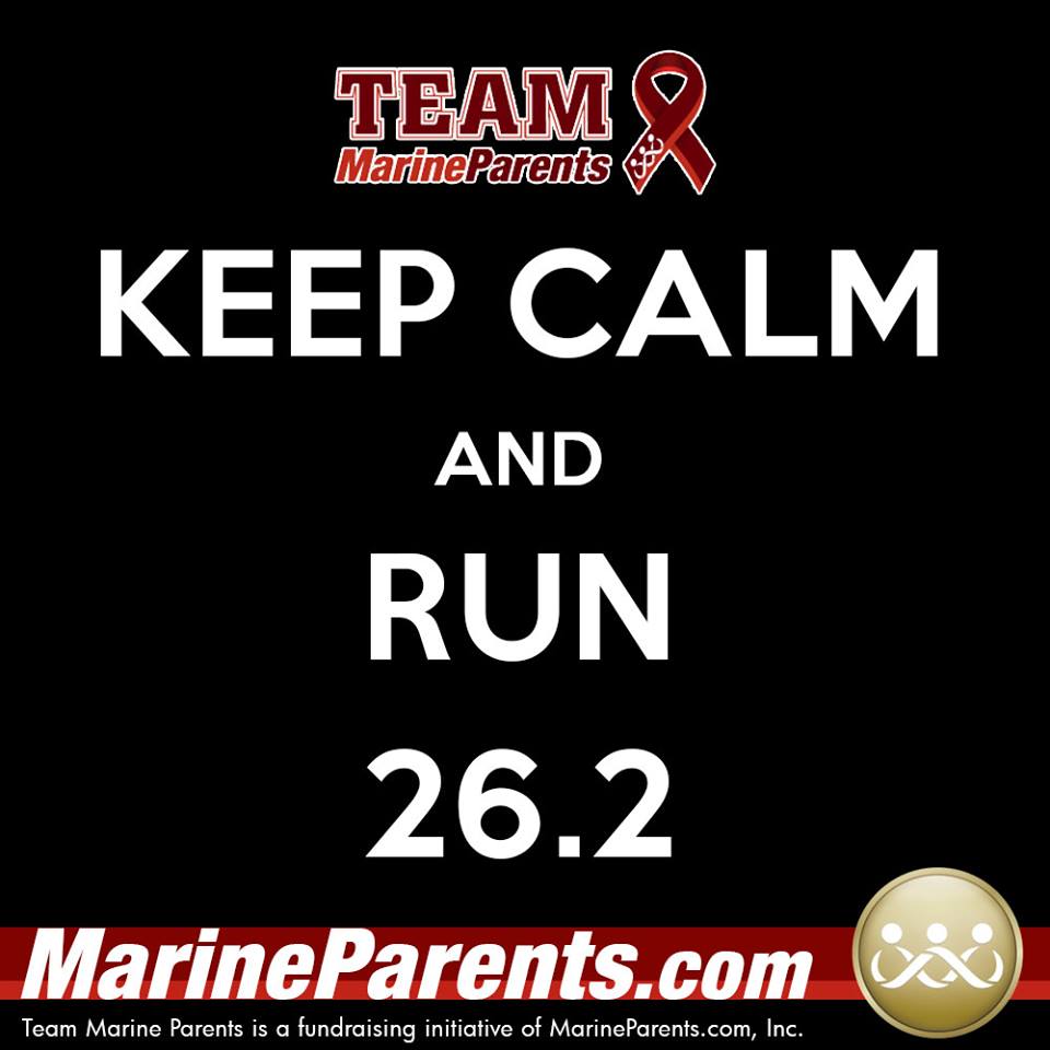 Team Marine Parents Keep Calm USMC Marine Corps Marathon