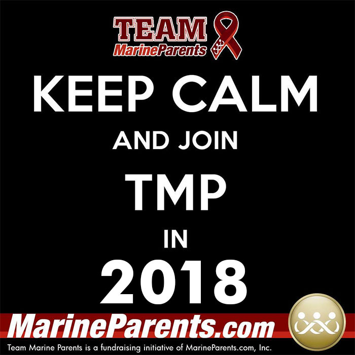 Team Marine Parents Keep Calm USMC Marine Corps Marathon