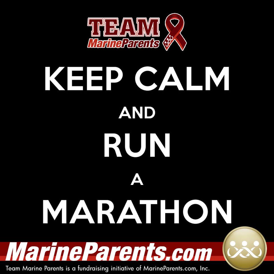 Team Marine Parents Keep Calm USMC Marine Corps Marathon