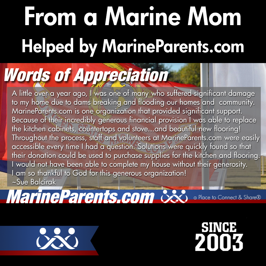 How YOUR donations helped this Marine Mom! 