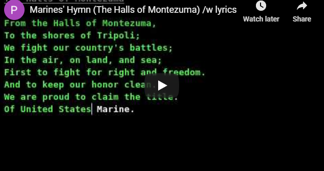 Music Marines Hymn 